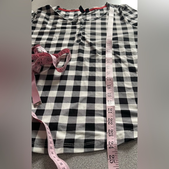 Cynthia Rowley Black & White Checkered 2pc Pj Set Size XL - Picture 10 of 14